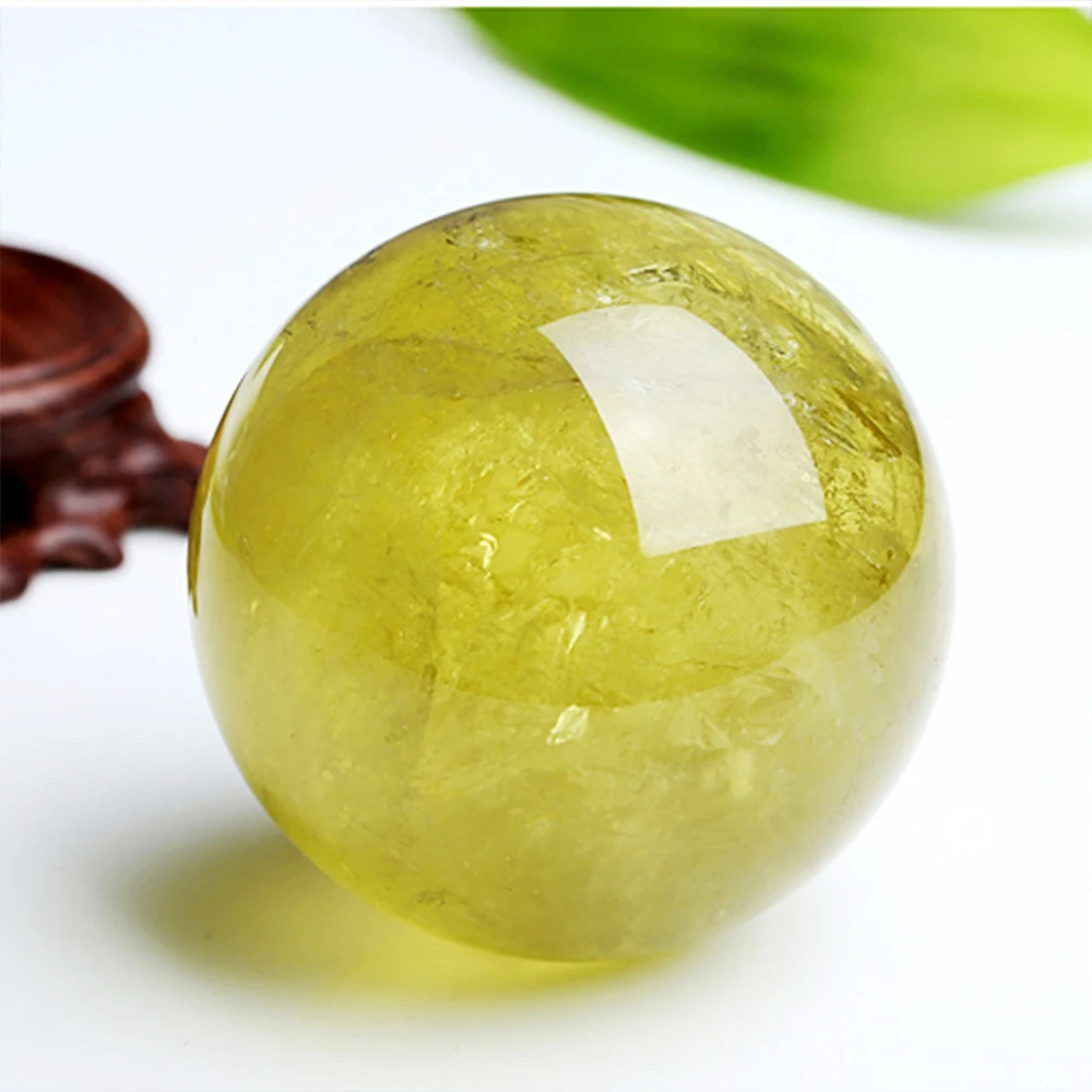 Natural Crystal Citrine Ball Quartz Massage Polished Reiki Healing Exquisite Room Decor Ore Souvenirs Crystal Sphere Ball 4-7cm