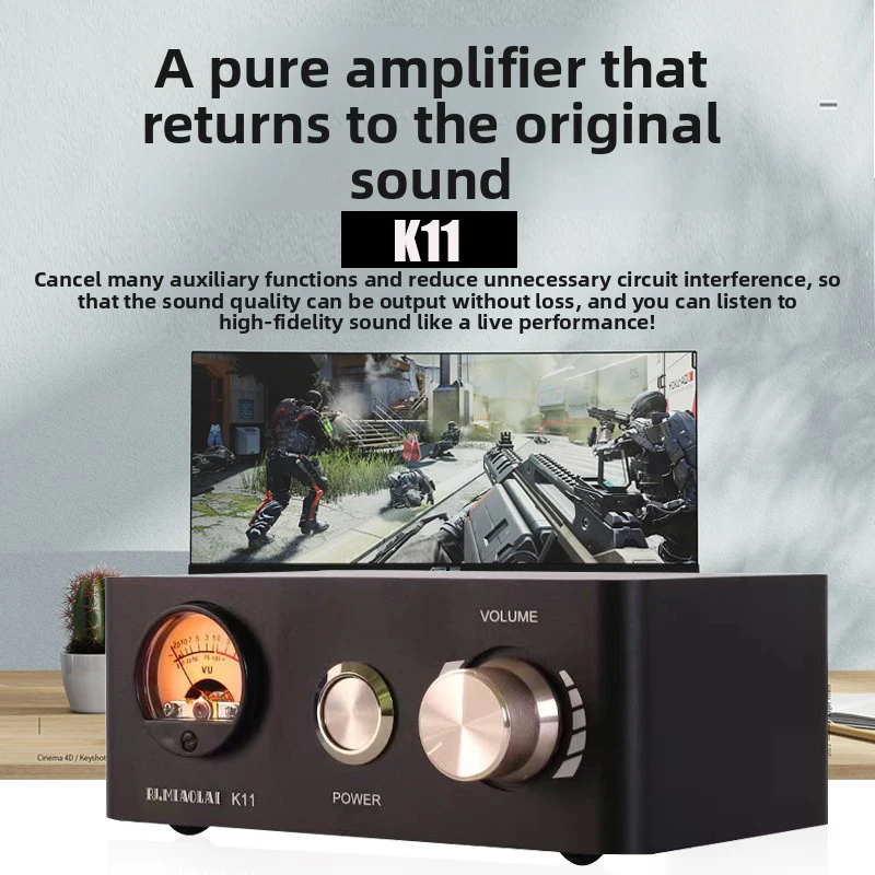 BREEZE 2026 new K11 home desktop computer high-power fever HiFi pure power amplifier class d 2.0 audio amplifier 2*80W