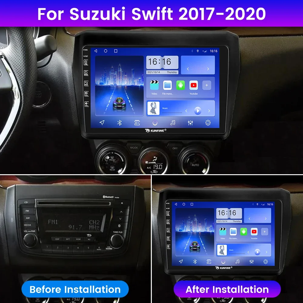 Android Car Radio For Suzuki Swift 2017-2020 Car Stereo 2Din Octa Core GPS Navigation Player IPS Screen Carplay Android Auto