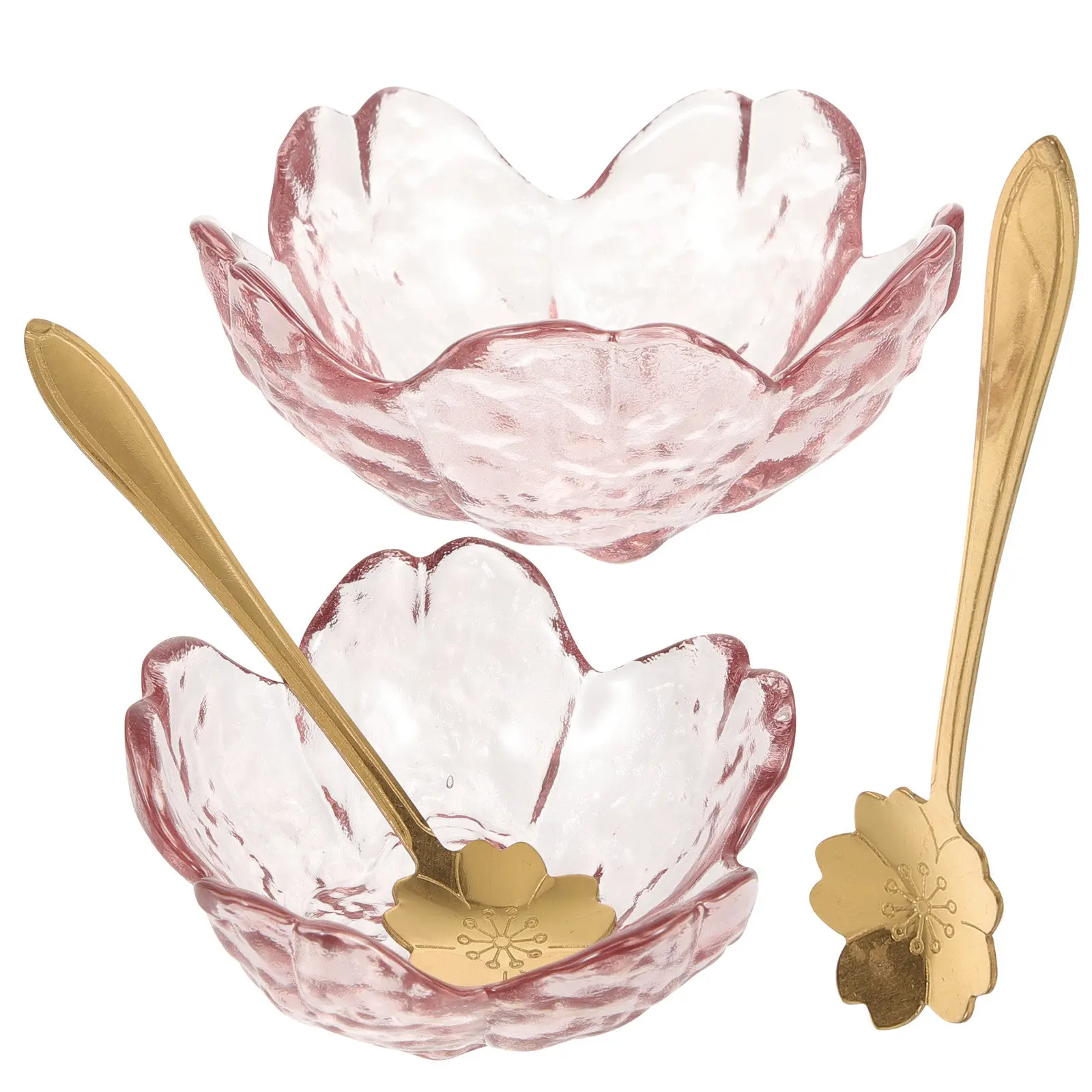 

2Sets Essential Oil Bowls Flower Shaped Delicate Design Facial Bowls Small Compact Smooth Surface Salon Mask Bowl Spa Mixing