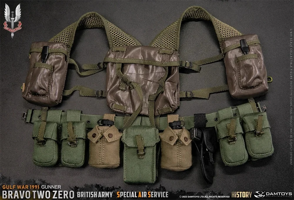 1/6 DAMTOYS DAM 78099 The British Soldier Doll Mission Unit Hang Chest Vest Bag Glove Toys Model For 12