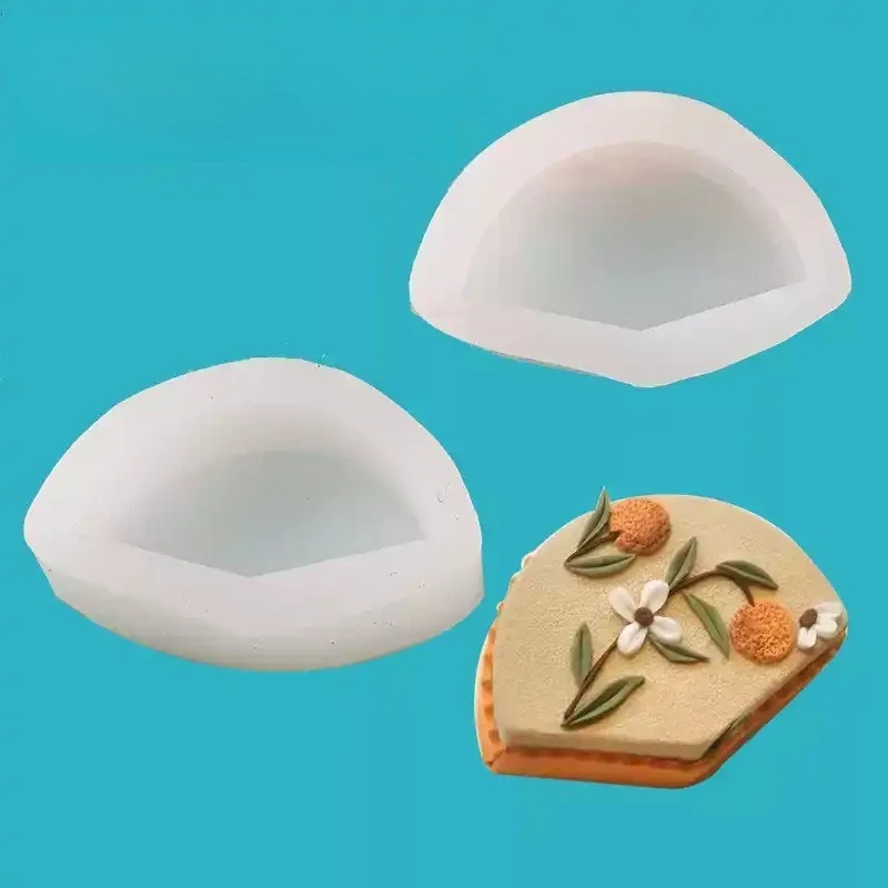 3D Mousse Chinese Style Small Fan Shaped Stove for Boiling Tea and Desserts, Silicone Mold