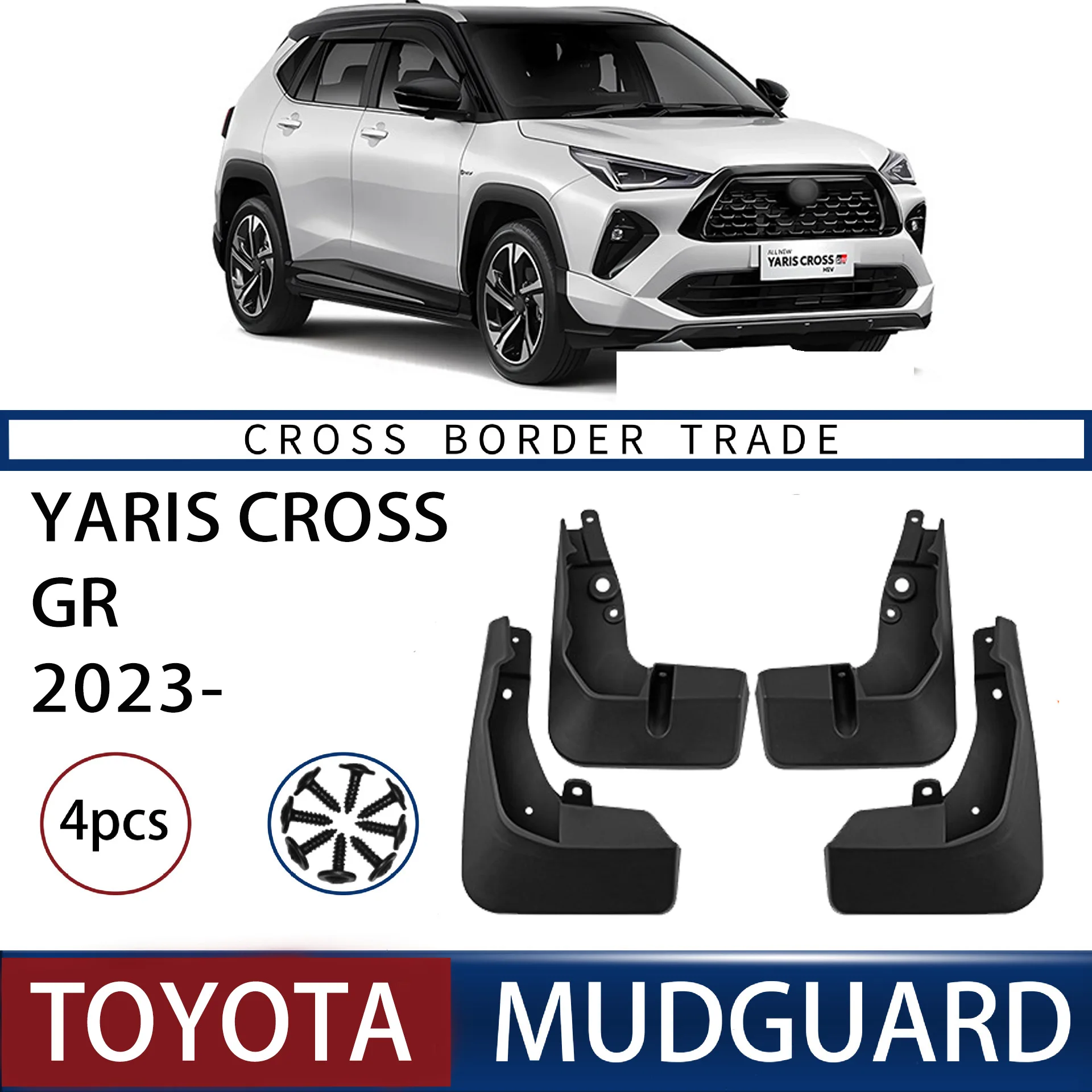 

FOR Toyota Yaris Cross GR 2023 Car Molded Mud Flaps Splash Guards Mudguards Front Rear Styling Front Rear Car Accessories