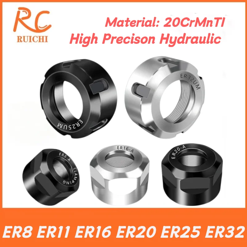 ER Nut Collet Nut ER8 ER11 ER16 ER20 ER25 ER32 A M UM NUT Spring Collect Nut Clamping CNC Milling Engraving Machine