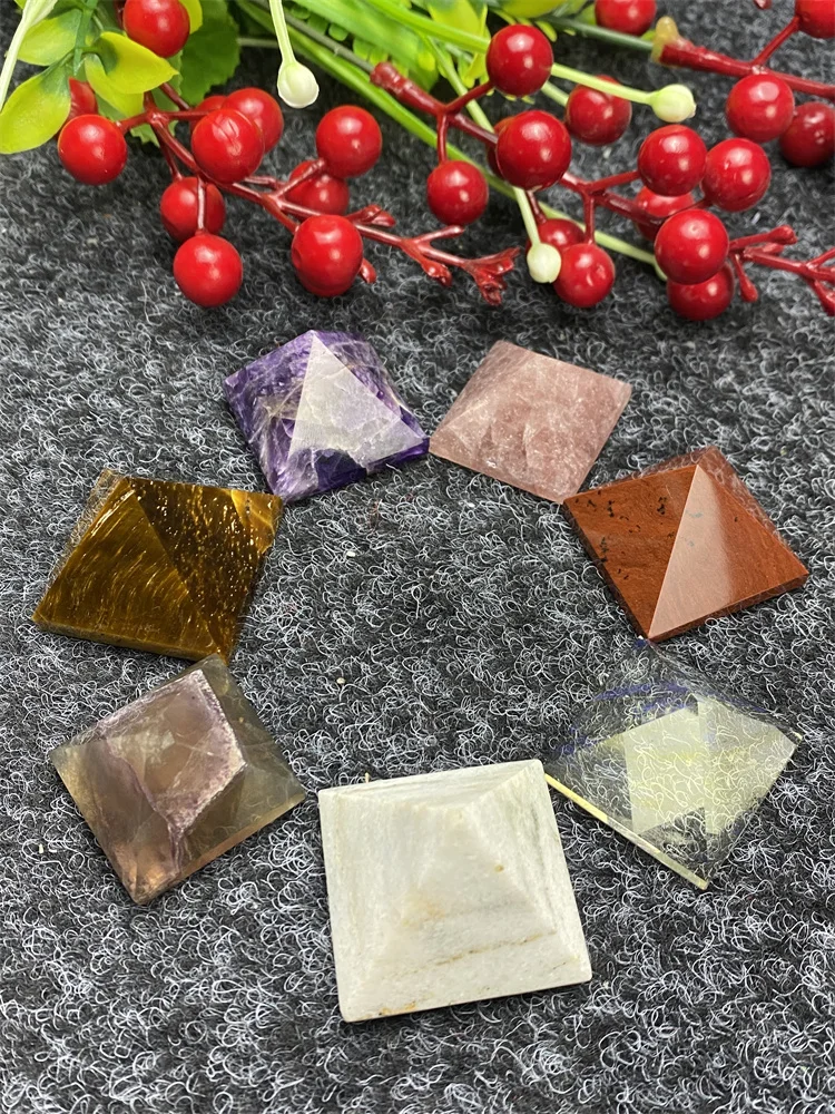 

Seven Color Fuxing Pyramids Healing Reiki For Room Decor Home Decoration Meditation Maison Office Witchcraft Holiday Gifts