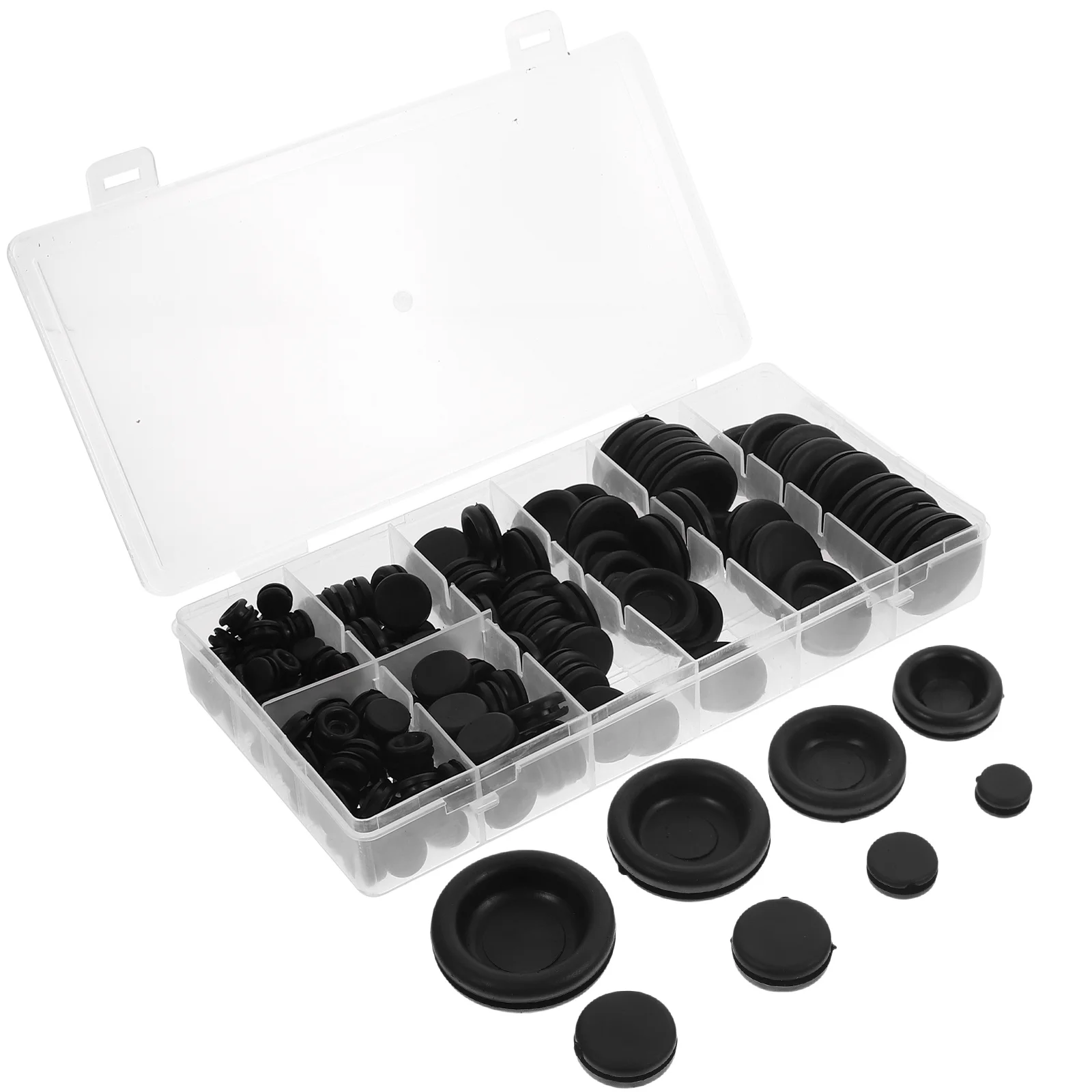 

170pcs Rubber Grommet Kit For Wiring Hole Protection Waterproof Dustproof Insulation Electrical Wire Gasket Assortment Sealing