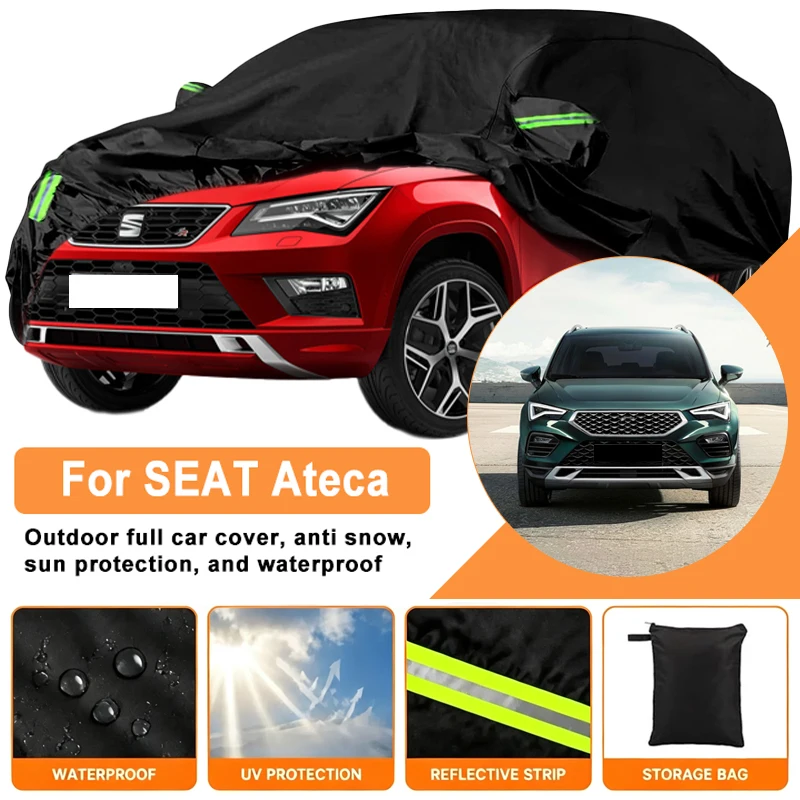 Waterproof Car Cover For SEAT Ateca KH7 Outdoor Full Car Cover Wind Sun UV Dust Rain Snow All Weather Protection