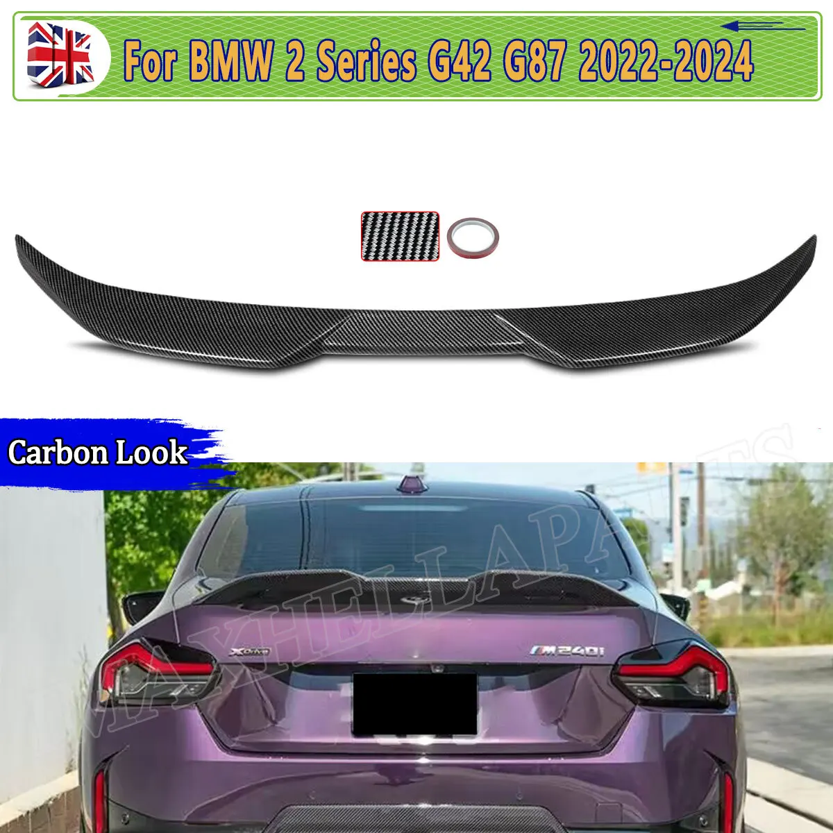 

СПОЙЛЕР ЗАДНЕГО КРЫЛА M СПОРТ ДЛЯ BMW 2 SERIES G42 G87 218i 220i 230i M240i для m2 2022-2024 Карбоновый задний спойлер