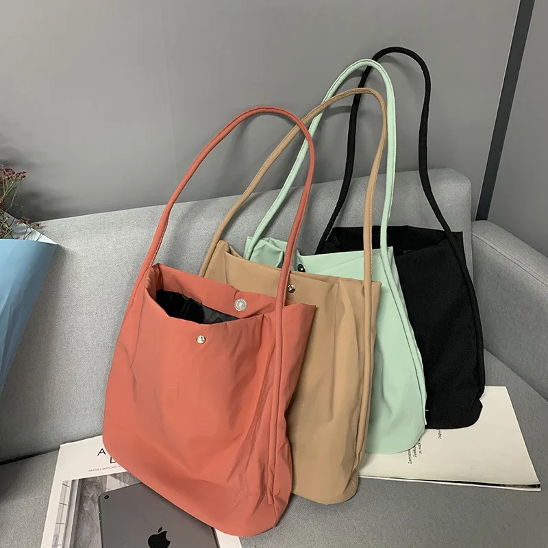 

2023 New Nylon Canvas Shoulder Bag for Women Cotton Cloth Female Student Messenger Large Eco Shopping Tote s Handbags