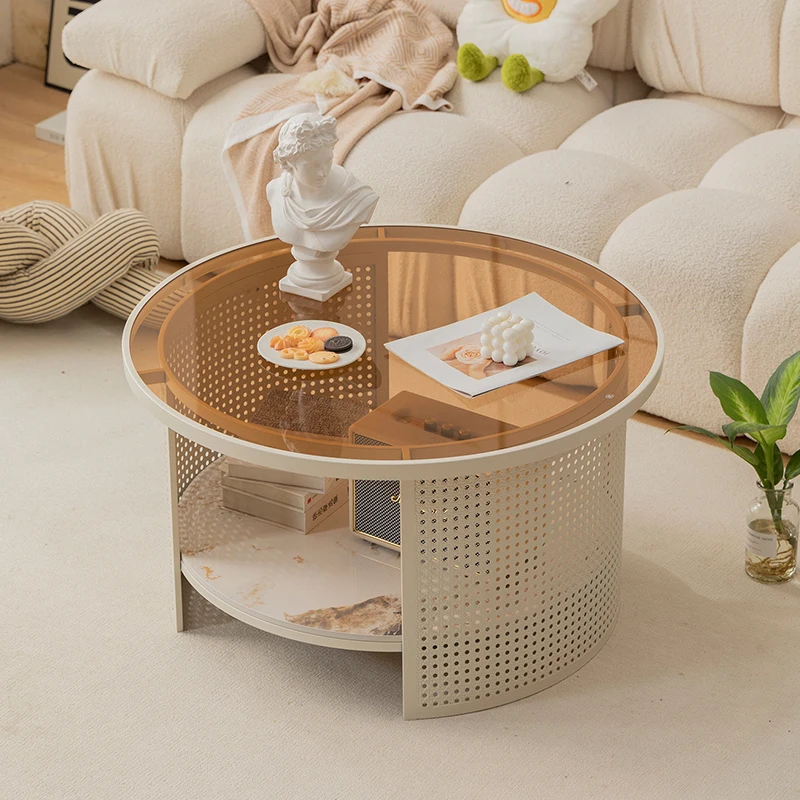 

Luxury Nordic Coffee Tables Modern Simple Unique Round Coffee Tables Minimalist Glam Meuble De Salon Living Room Furniture