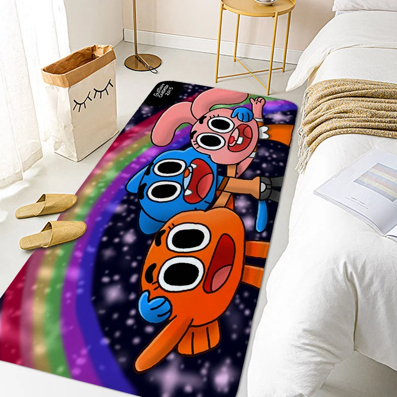 Carpet for Children's Room the A-Amazing World of G-Gumball Funny Doormat Home Entrance Mats Washable Non-slip Kitchen Rug