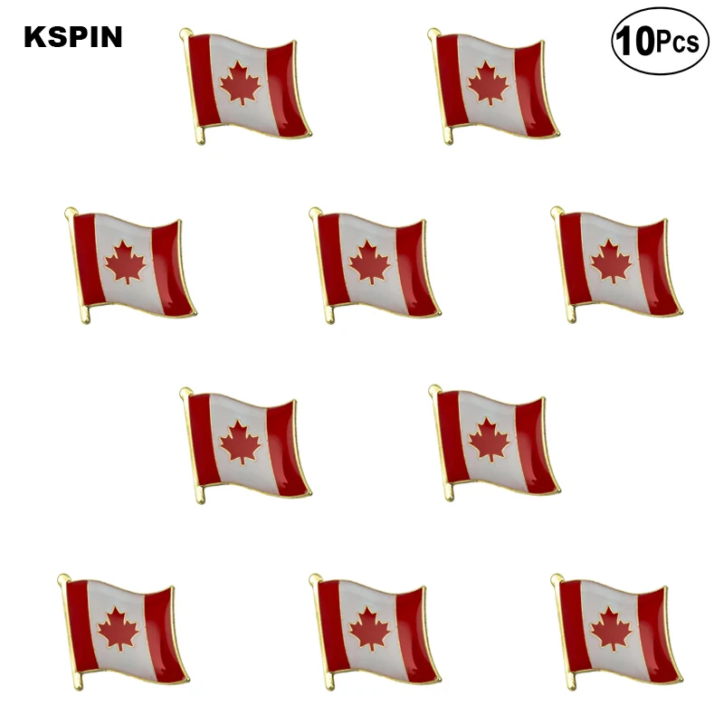 

Canada Flag Lapel Pin Flag badge Brooch Pins Badges 10Pcs a Lot