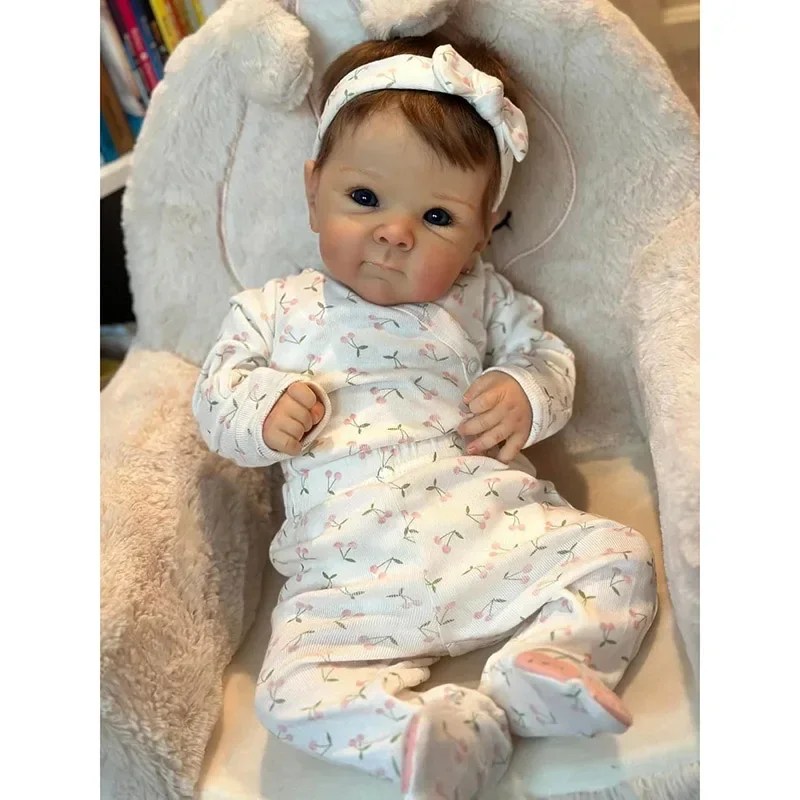 45 cm Bettie Reborn Soft Touch Neugeborene Puppe Lebensechte Kuschelige Baby Ganzkörper Schichten Malerei 3D Haut mit Handwurzelhaar