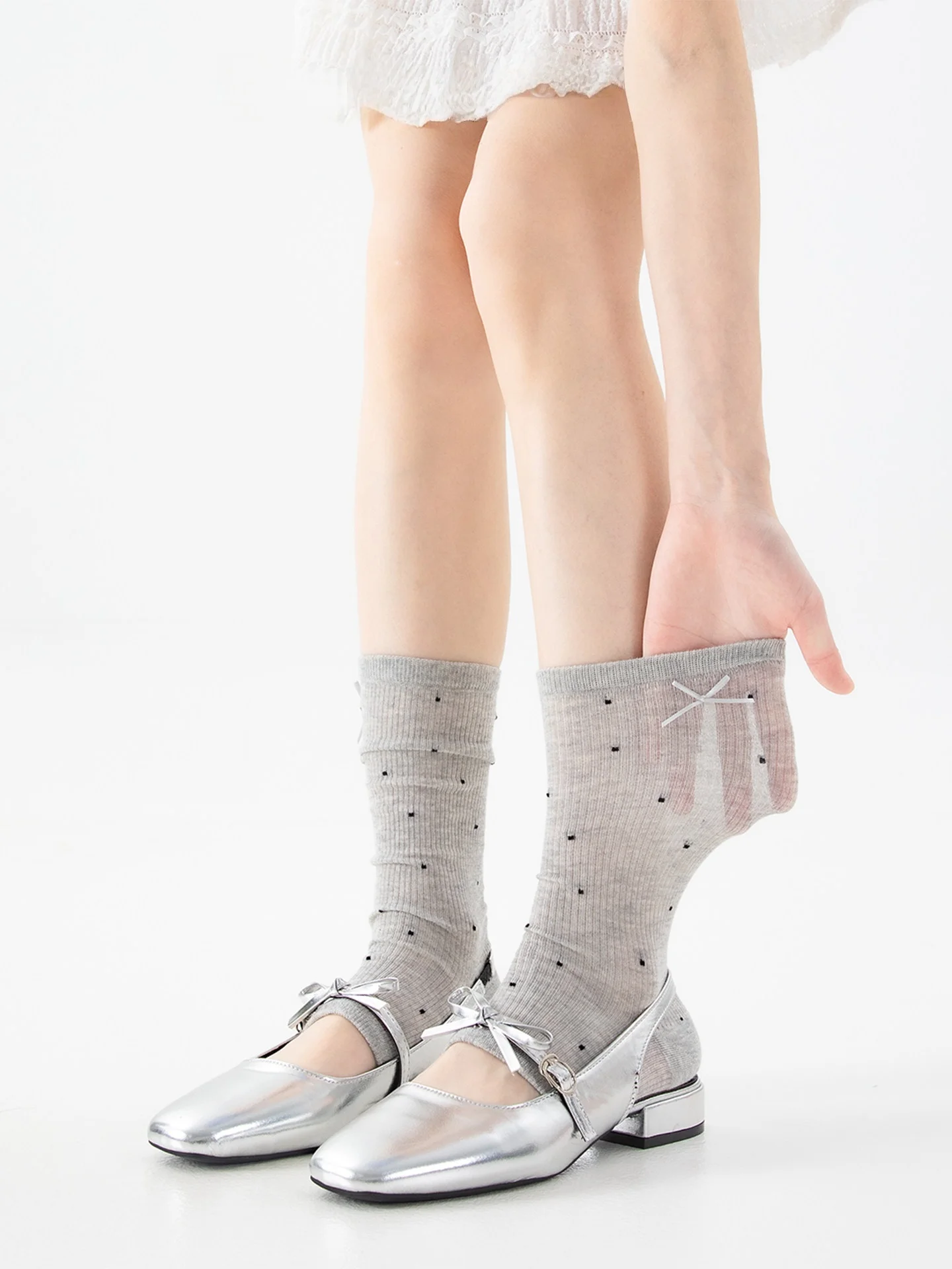 calzini-da-donna-ugly-a-pois-stile-balletto-a-meta-polpaccio-con-nodo-calze-a-mezza-copertura-del-piede-stile-dolce-sottili-per-l'estate