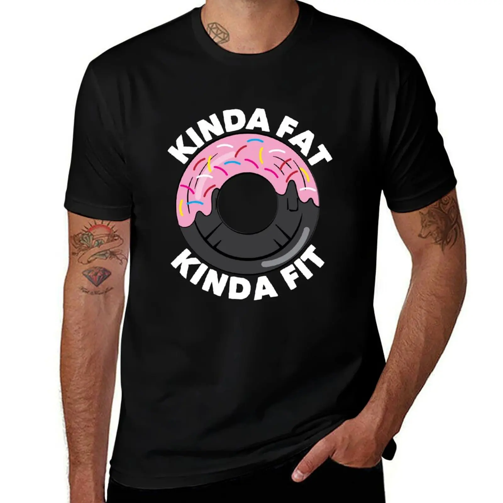 

Kinda Fat Kinda Fit Fitness Workout Gift Kinda Fat Fit Gear T-Shirt anime t shirts funny gifts Short sleeve tee men