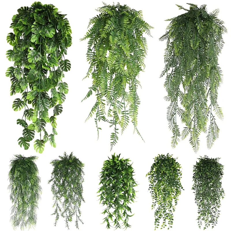 Planta Artificial, accesorios de plantas de vides largas, flores de gloria de la mañana, colgantes para patio al aire libre, decoración de boda, decoración de habitación