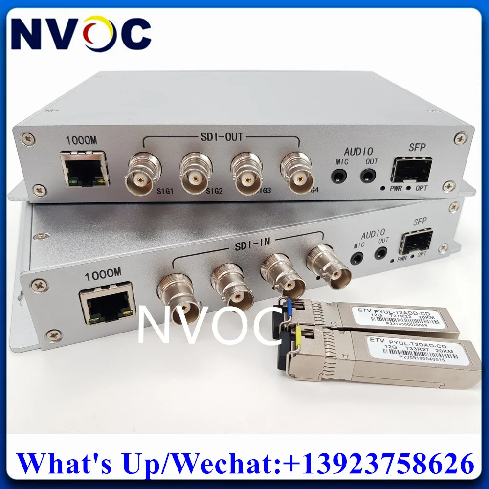 

4CH HD 3G SDI/ASI Fiber Converter 1080P Broadcast Level SDI Video Optic Transceiver 4*3G Forward SDI Extender For Broadcasting