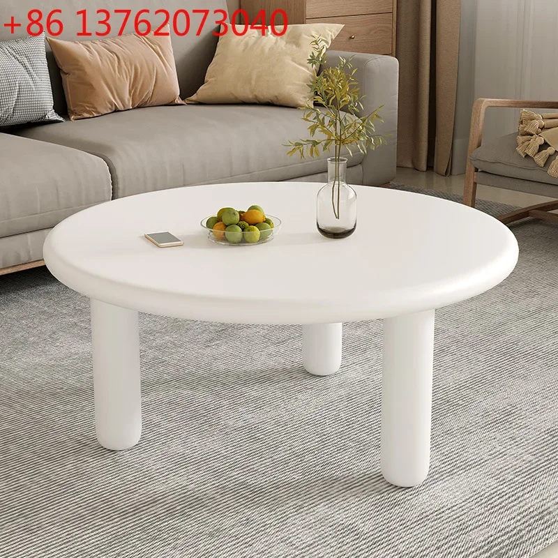 

Wabi Sand Wind Round Solid Wood Coffee Table Household Small Unit Small Ash Wood Small Round Table