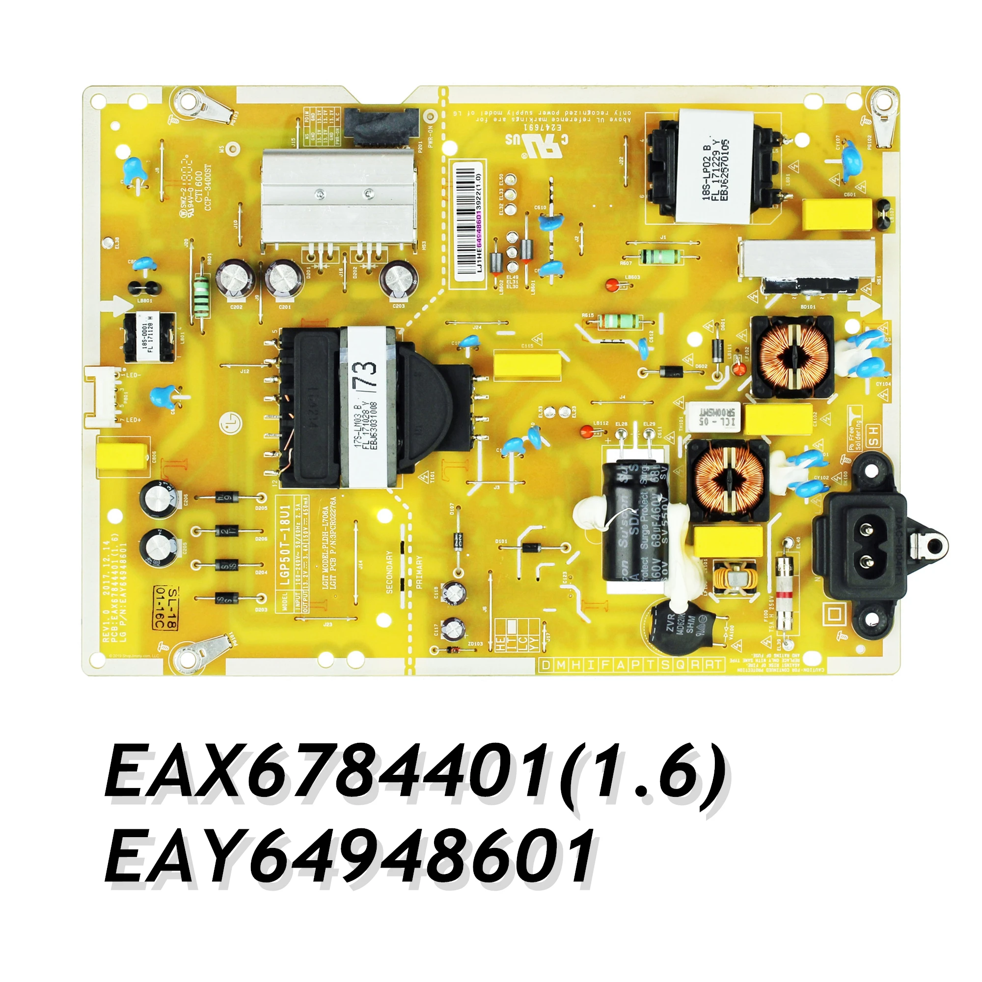 placa de alimentacao eax6784401 16 eay64948601 para lg50t18u1 50uk6300ub 50uk6300pue 50uk6500aua 50uk6090pua tv 01