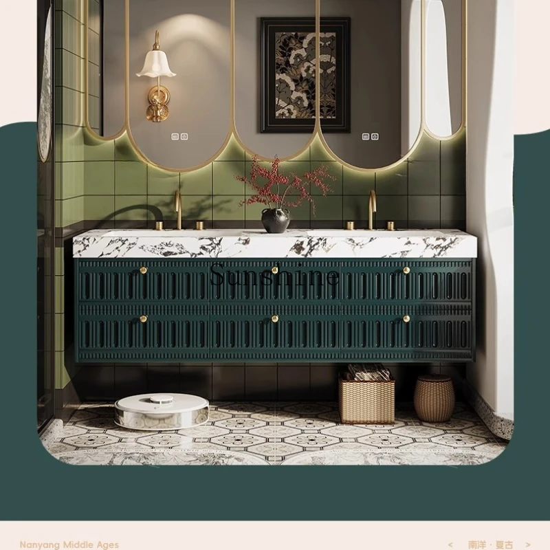 

Design, Oak French Vintage, Bathroom, Combination Toilet Washbasin Cabinet