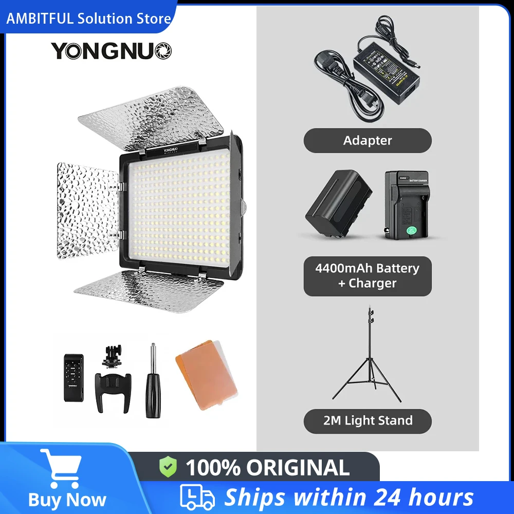 Yongnuo YN300 III YN300III 3200k-5500K CRI95 Camera Photo LED Video Light Optional with AC Power Adapter + NP770 Battery KIT