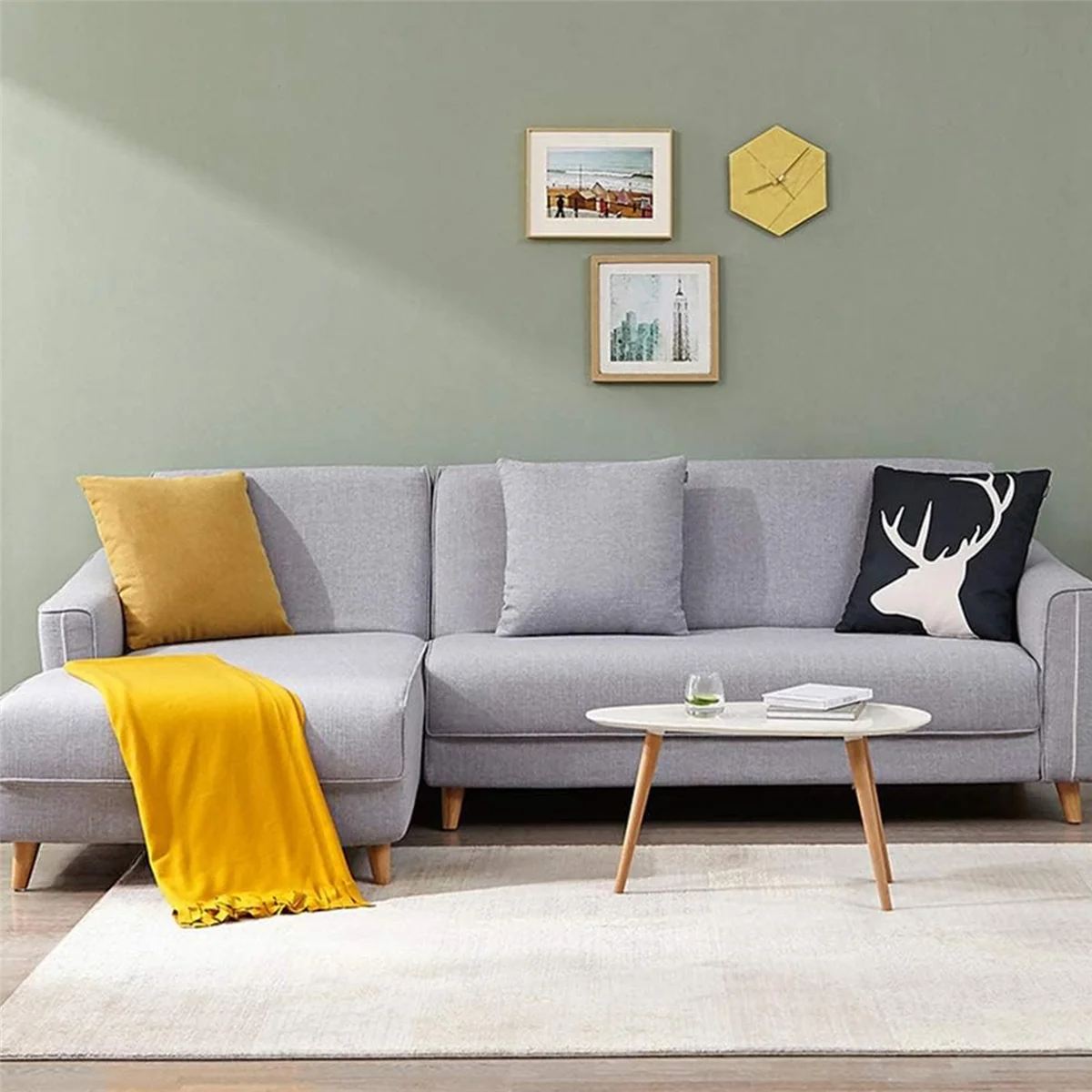 テーパー木製家具脚、ラウンド、ソリッド、未完成、ミッドセンチュリーソファ脚、ソファの交換用脚、4インチ、4個セット