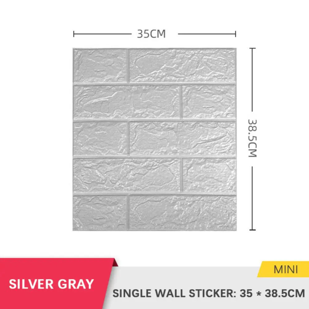 35x38.5cm Self Adhesive Wallpaper Peel And Stick 3D Wall Panel Living Room Brick Stickers Bedroom Kids Room Brick Papers Home