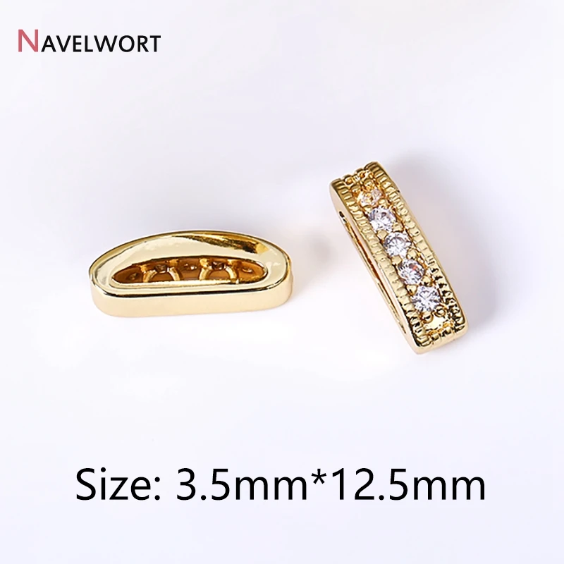 18K Gold Plated Brass Multiple Rows Separator Spacer Bars,Inlaid Zircon Separators Of Rows For Jewelry,DIY Accessories