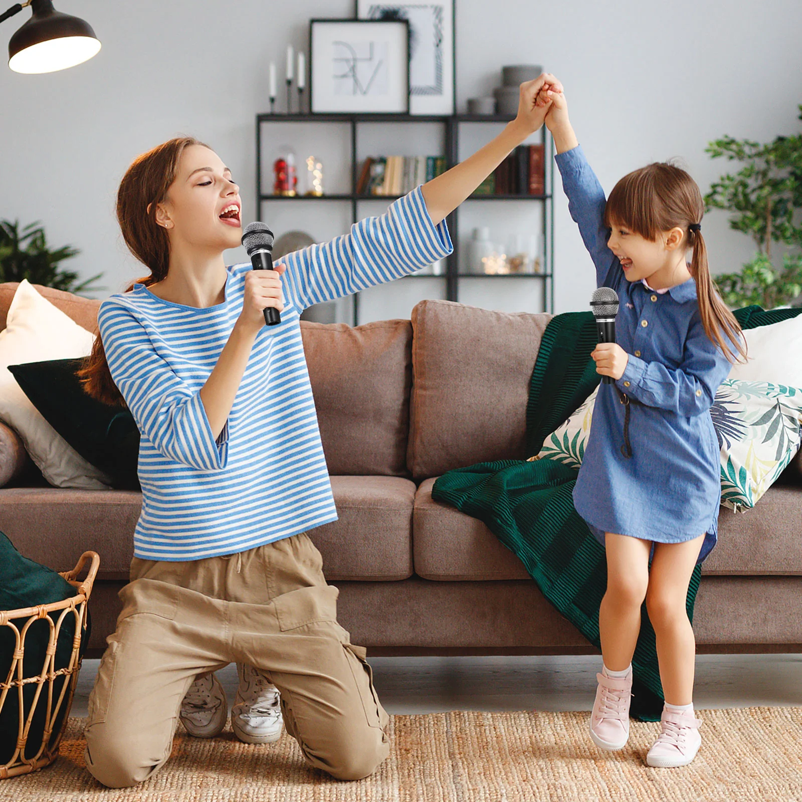 Juguetes para niños, modelo de micrófono de simulación, accesorios para niños, juego de simulación, bebé negro