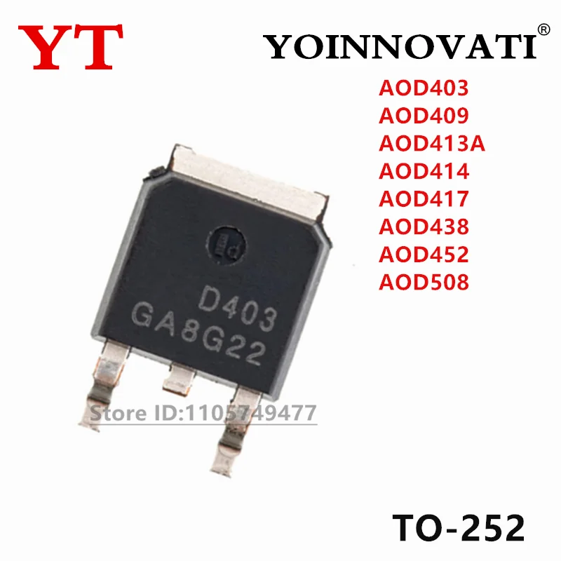 20Pcs New AOD403 AOD409 AOD413A AOD414 AOD417 AOD438 AOD452 AOD508