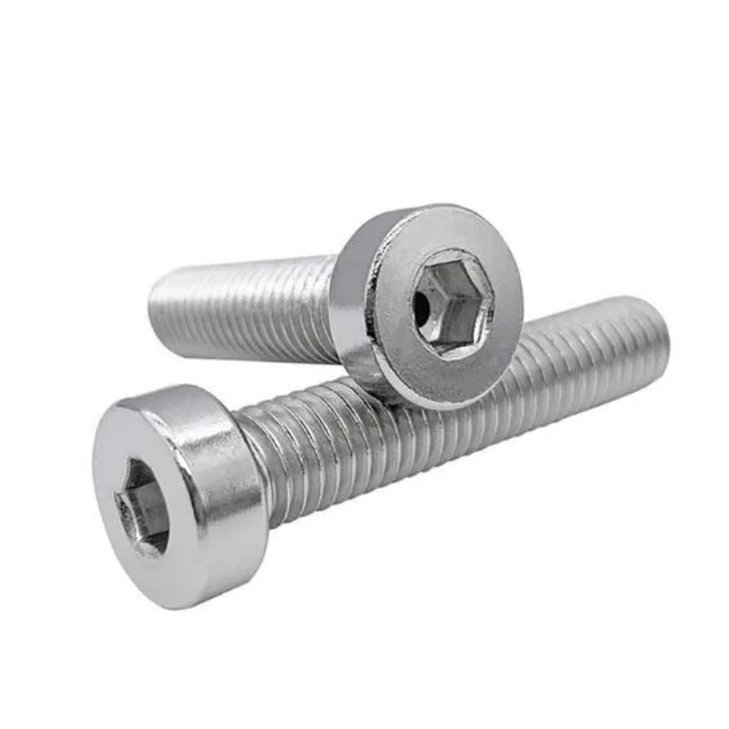 M2.5 M3 M4 M5 M6 M8 M10 M12 304 Stainless Steel Hollow Hole Through Air Out Hexagon Hex Socket Thin Low Profile Head Bolt Screw