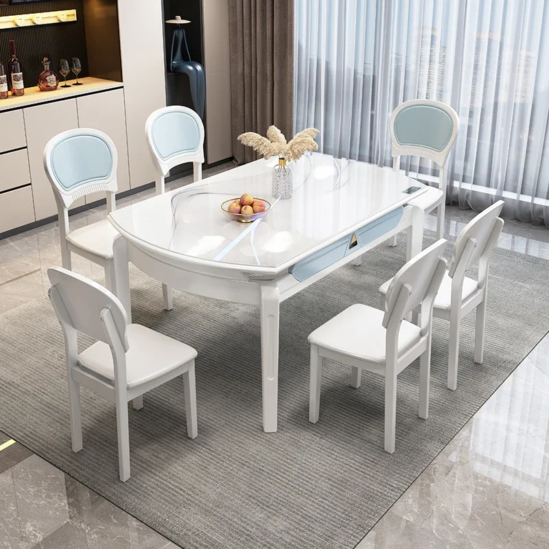 

Salon Extending Dining Table Luxury Side Restaurant Coffee Lounge Lounge Dining Table Nordic Juegos De Comedor Home Furniture