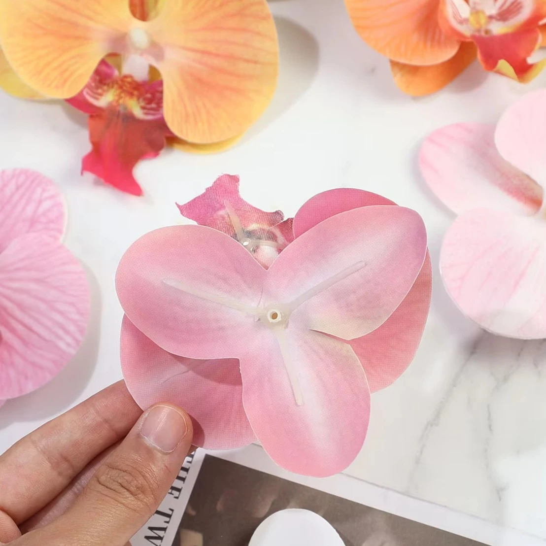1Pc 5cm Phalaenopsis Artificial Flower Suitable For Daily Party Wedding Diy Handmade Bridal Bouquets Decoration Accessories