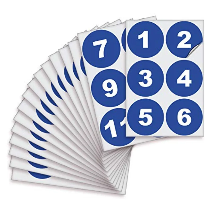 

Consecutive Number Stickers 1 to 100,,1 Set Vinyl Self Adhesive Premium Decal, Ideal for Inventory, Storage, Organizing, Boxes,