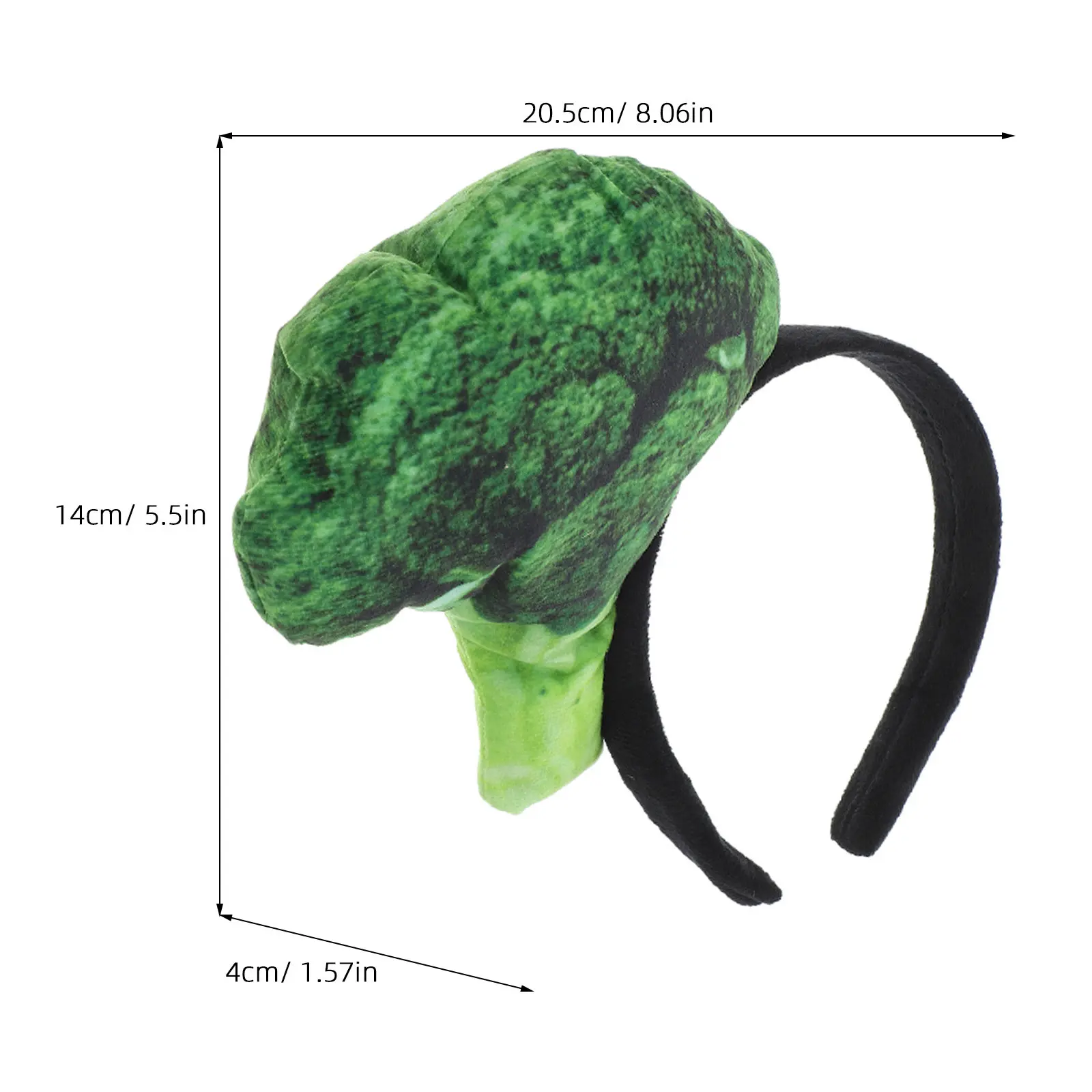 2Pcs Vegetable Headband Women Soft Fabric Hairband Stay in Place Face Wash Makeup Headband Festival Party Holiday Accessory