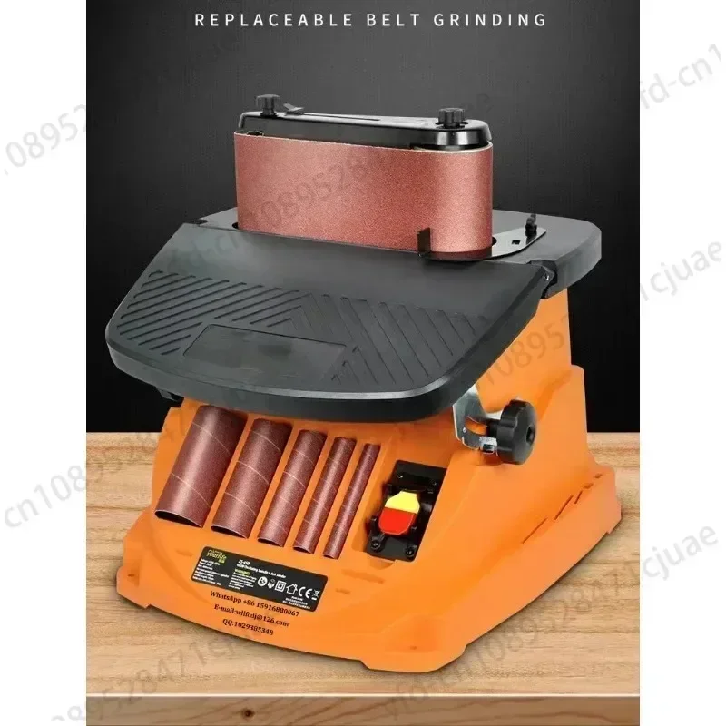 Drum Belt Wood Sander Oscillating Spindle Sander Woodworking Grinding Tools Polisher 2000RPM