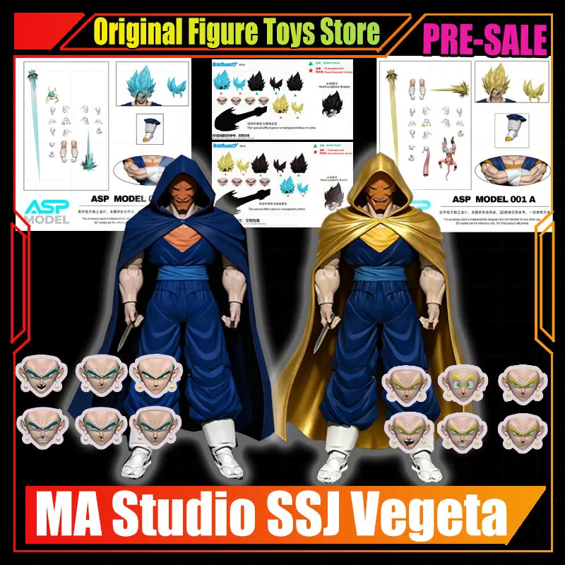 

New MA Studio SSJ Vegetto Vegeta Anime Action Figures Oni-Masked Nightwalker SHF Gogeta MU001 Collectible Models Toy Xmas Gifts