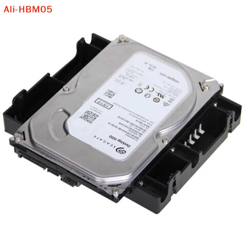 (HB05)5.25 Optical Drive Position to 3.5 to 2.5 inch SSD 8CM Fan Hard Drive Holder