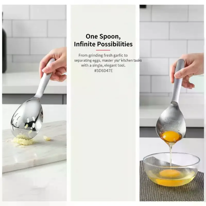 Multifunctional Potato Masher With Slotted Spoon & Egg Separator, Durable Kitchen Gadget For Mashing Potatoes