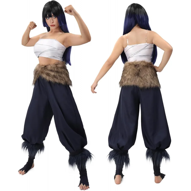 

❤️❤️❤️C-ZOFEK Women's Anime Cosplay Female Costume Tube Top Pants Apron for Halloween❤️⭐️❤️