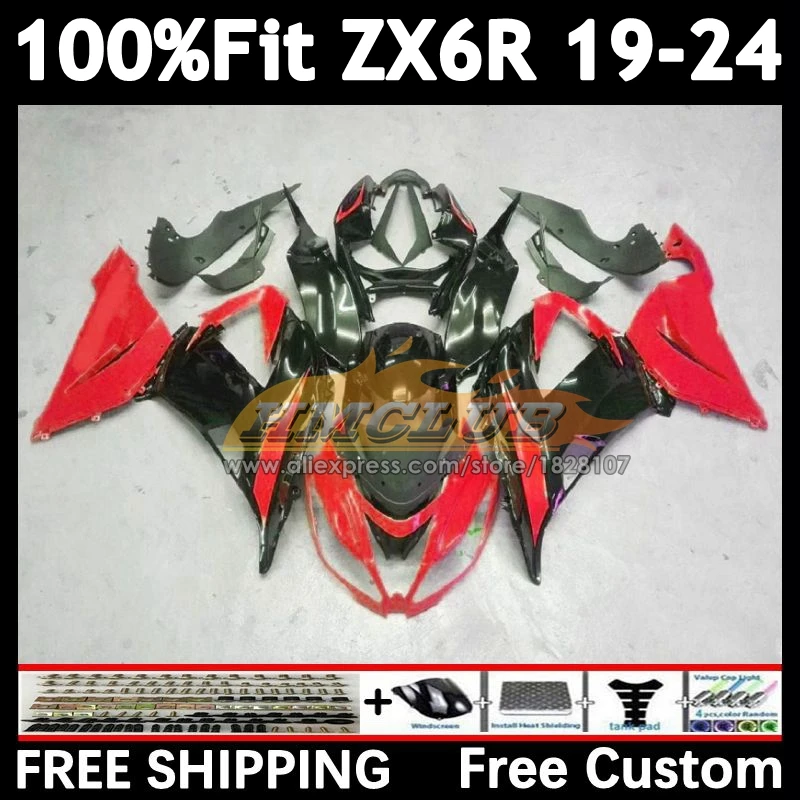 

Корпус для KAWASAKI NINJA ZX-6R 2019 2020 2021 2022 2023 2024 160No.22 ZX 636 6R ZX636 ZX6R 19 20 в наличии красный 21 22 23 24 обтекатель