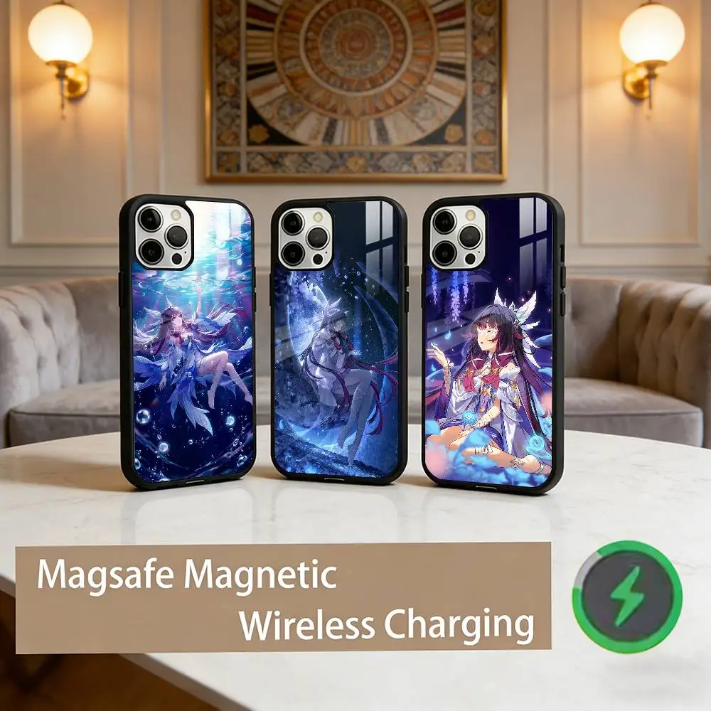 

Genshin l-Impact C-columbina Phone Case For iPhone17,16,15,14,13,12,11 Plus,Pro Max Magnetic For Magsafe Wireless Charging