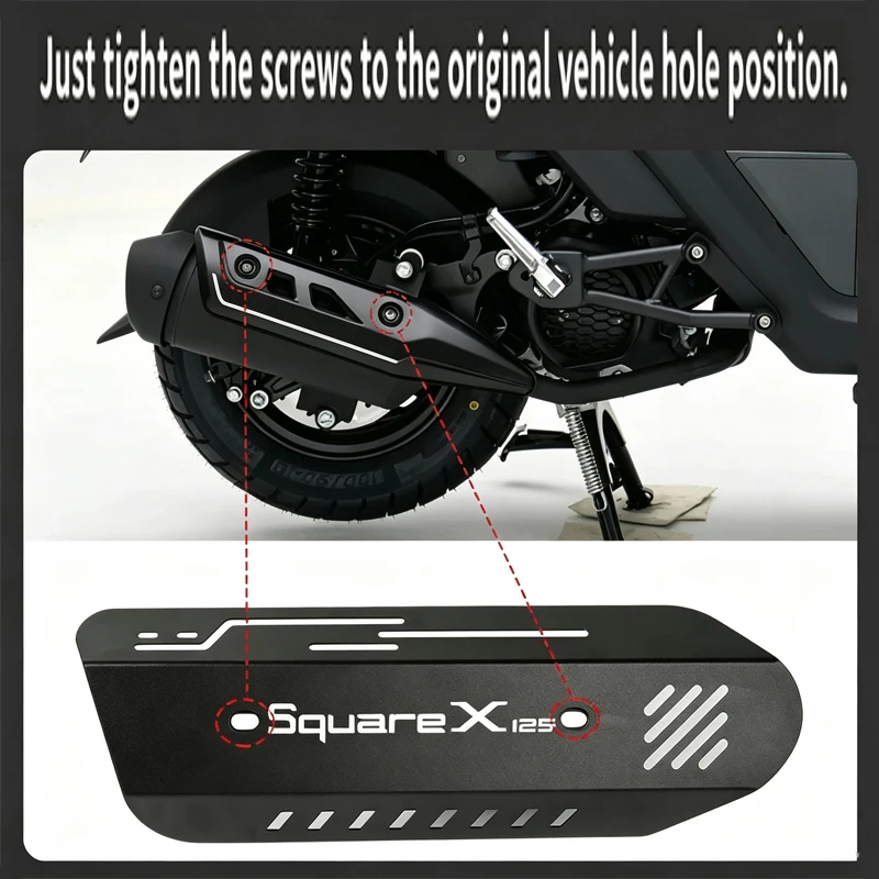X-ADV Square X125 Aftermarket Exhaust Pipe Guard Bumper Cover Anti-Heat Shield Accessories