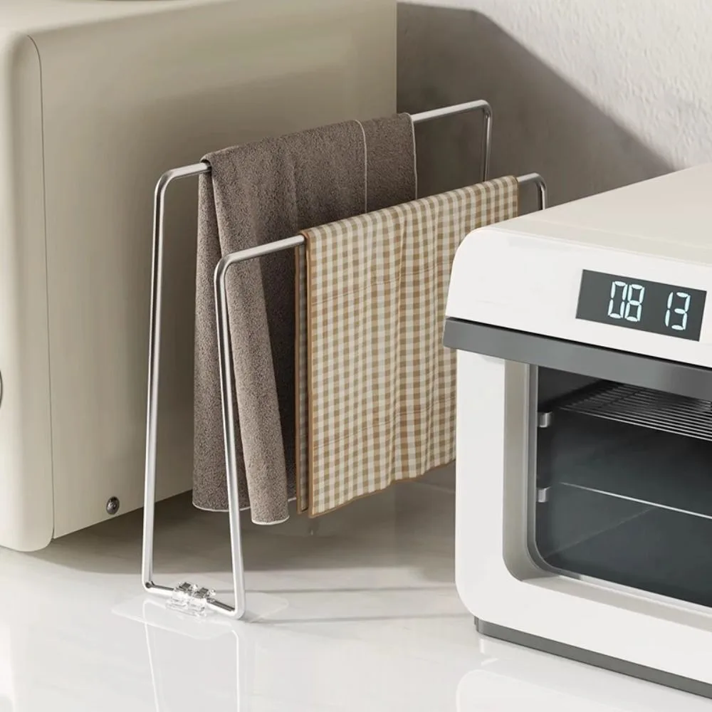 

Vertical Dishcloth Drying Rack Save Space 2 Layer Dishrag Organizer Ventilated Removable Hand Towel Drain Stand Bathroom