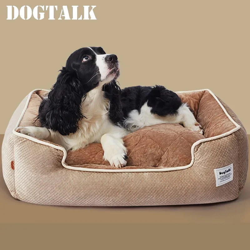 Dog Bed house Sofa Kennel Soft Fleece Non-Slip Bottom Beds Washable Bite-Resistant Big Dog Beds Medium Sized Dog Cat Cushion