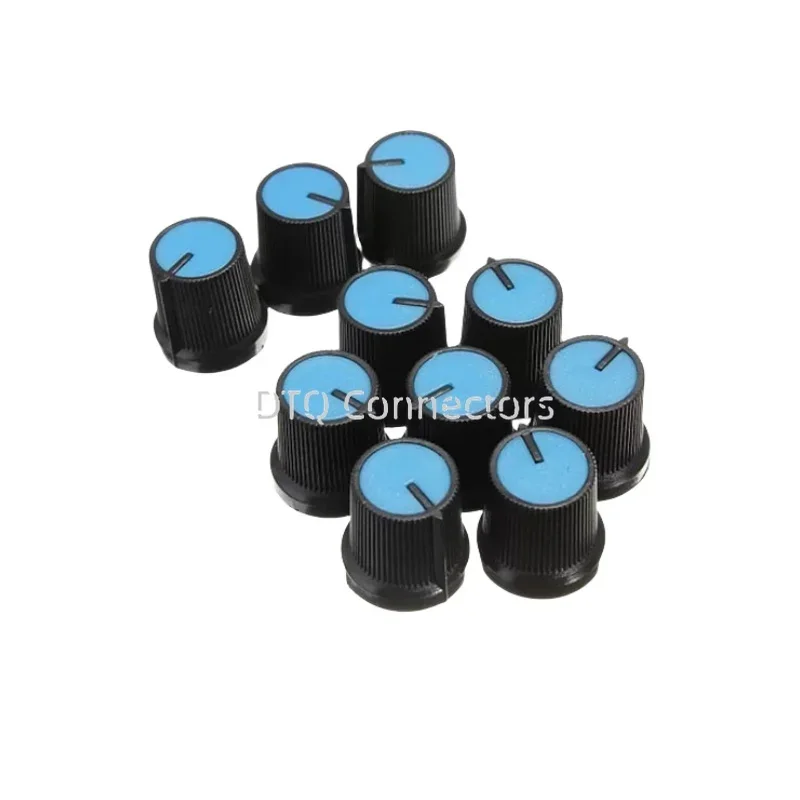 10Pcs AG3 WH148 Potentiometer Switch knob Cap Plastic Knob Plum Handle 15X17mm Aperture 6mm