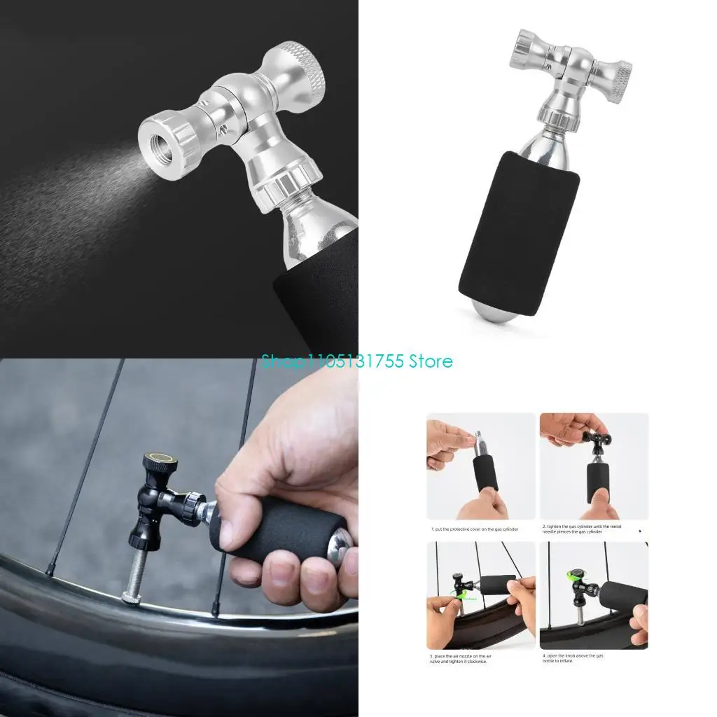

CO2 Inflator Head With Sleeve Quick Pumping Bicycles CO2 Bike Tire Inflator