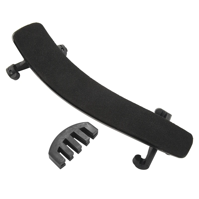 Violin Shoulder Rest For 4/4-3/4 Size With Collapsible And Height Adjustable Feet Including A Violin Practice Mute