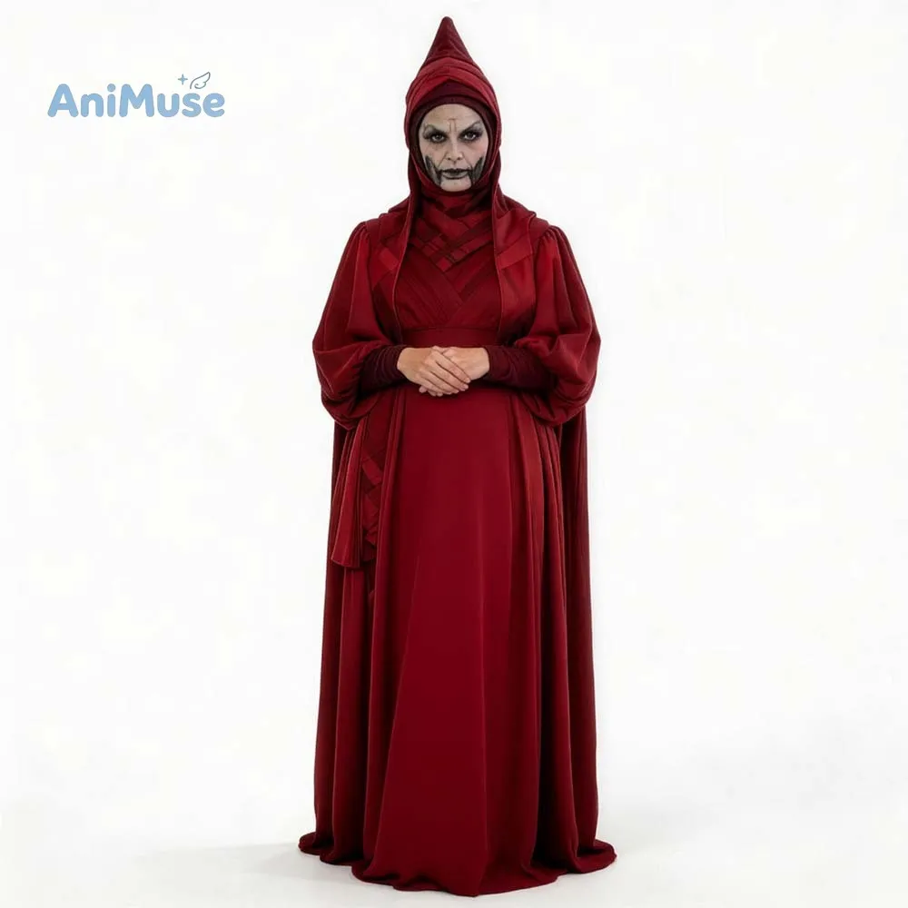 Disfraz de Cosplay de la Madre Talzin, Túnica Roja, Capa de Bruja, Conjunto Completo, Uniforme para Halloween, Carnaval, Comic Con, AniMuse