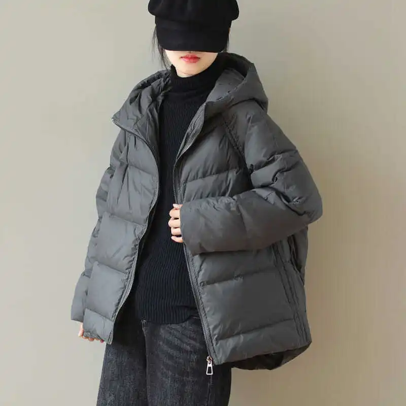 

Warmth Lightweight Padded Hooded Jaet for Women Artistic Splicing Design Winter Clothes New Sle Cotton down Coat